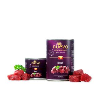 NUEVO Adult Beef Bezzbożowa karma dla kotów 12x200g