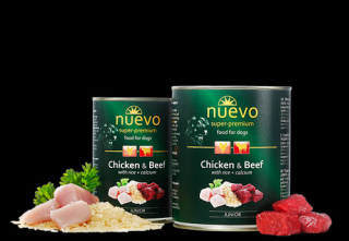 NUEVO Junior ChickenBeef 24x800g Kurczak Wołowina