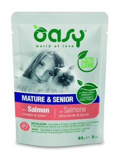 OASY Lifestage Cat Senior saszetka Łosoś 85g