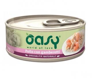 Oasy Natural Range Cat Adult Kurczak z krewetkami 70g