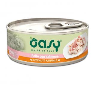 Oasy Natural Range Cat Adult Kurczak z łososiem 70g