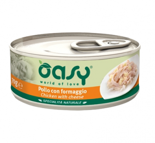 Oasy Natural Range Cat Adult Kurczak z serem 70g