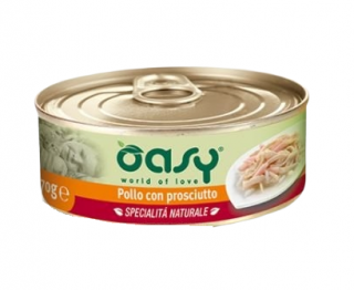 Oasy Natural Range Cat Adult Kurczak z szynką 70g