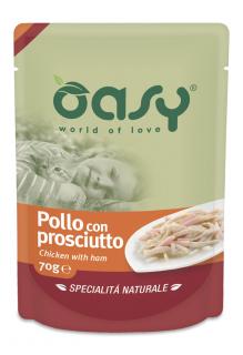 OASY Natural Range Cat Adult saszetka Kurczak z szynką 70g