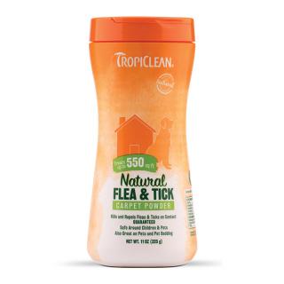 TROPICLEAN Natural Flea  Tick Puder odstraszający  pchły, kleszcze do 30 dni kot/pies