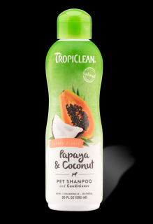 TROPICLEAN Papaya  Coconut 355ml  2w1 Szampon i odżywka w jednym kot/pies
