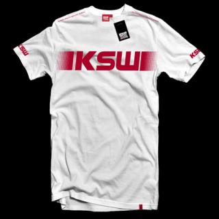 KSW Wear Classic Fadeout Koszulka - biała