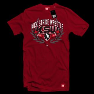 KSW Wear Kick Strike Wrestle Koszulka - czerwona
