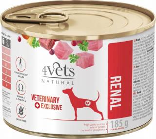 4VETS Natural Renal 185g karma mokra dla psa wsparcie nerek