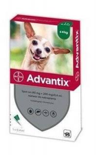 ADVANTIX spot-on 0,4 ml 1 tuba (do 4kg)