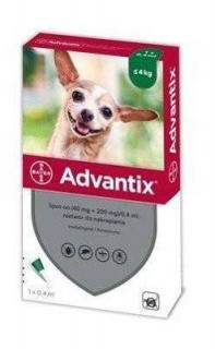ADVANTIX Spot-on 0,4ml do 4kg