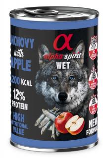 Alpha Spirit Anchovy with red apple 400g karma mokra dla psa