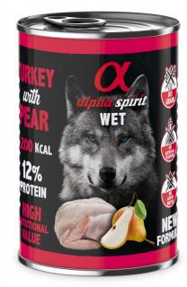 Alpha Spirit Turkey with pear 400g karma mokra dla psa