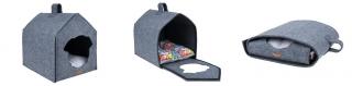 Amiplay Domek dla psa Quick Press 2in1 Hygge Szary