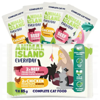ANIMAL ISLAND Everyday 2x Kurczak 2x Wołowina czteropak 4x85g