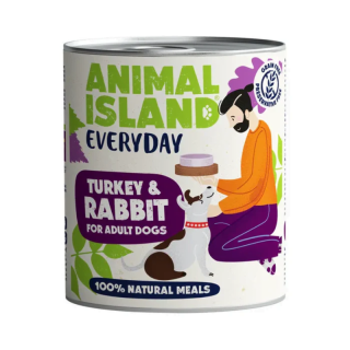 ANIMAL ISLAND Everyday Indyk z Królikiem 800g bezzbożowa karma human grade