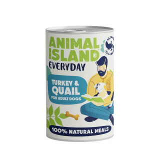 ANIMAL ISLAND Everyday Indyk z Przepiórką 400g bezzbożowa karma human grade