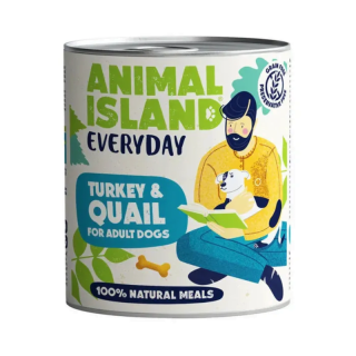 ANIMAL ISLAND Everyday Indyk z Przepiórką 800g Bezzbożowa karma human grade