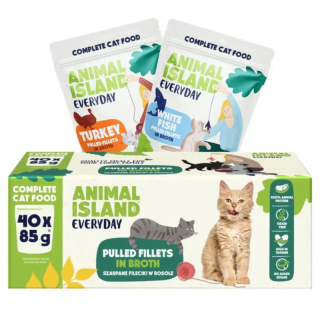 ANIMAL ISLAND Everyday Menu Box Indyk, Biała Ryba 40x85g