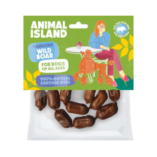 ANIMAL ISLAND Kiełbaski z dzika 100g przysmak dla psa
