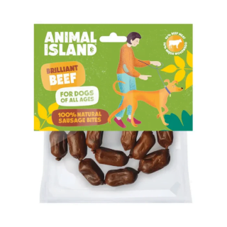ANIMAL ISLAND Kiełbaski z wołowiny 100g przysmak dla psa