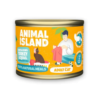 ANIMAL ISLAND Posiłek z Indyka z Przepiórką 200g dla kotów powyżej 3 miesiąca