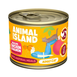 ANIMAL ISLAND Posiłek z Kurczaka i Łososia 200g dla kotów powyżej 3 miesiąca