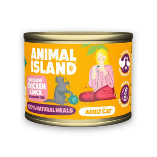 ANIMAL ISLAND Posiłek z Kurczakiem i Kaczką 200g dla kotów powyżej 3 miesiąca