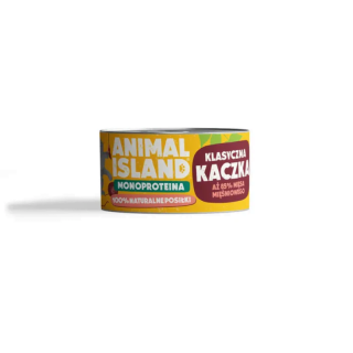 ANIMAL ISLAND Z kaczką w bulionie 100g monoproteinowa dla kotów powyżej 3 miesiąca