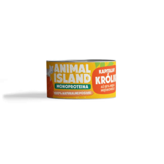 ANIMAL ISLAND Z królikiem w bulionie 100g monoproteinowa dla kotów powyżej 3 miesiąca