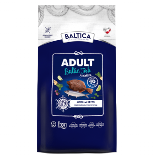 BALTICA Adult Sensitive Fish M 9kg z rybami bałtyckimi dla średnich ras