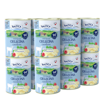 BALTICA Cielęcina z jagnięciną 12x400g karma mokra bezzbożowa
