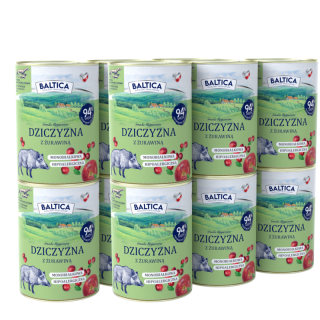 BALTICA Dziczyzna z żurawiną 12x400g monoproteinowa bezzbożowa