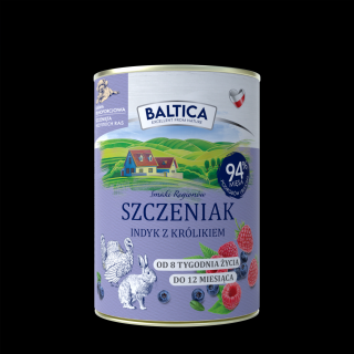 BALTICA Indyk z królikiem dla szczeniąt 400g bezzbożowa