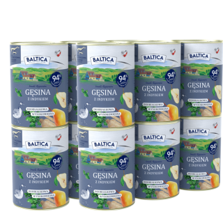 BALTICA Karma mokra gęsina z indykiem 12x400g bezzbożowa