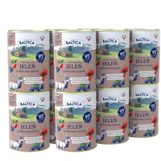 BALTICA karma mokra jeleń z owocami leśnymi 12x400g