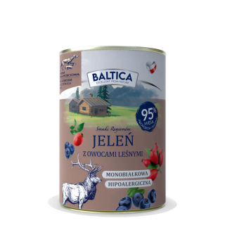 BALTICA karma mokra jeleń z owocami leśnymi 400g