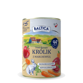 BALTICA Karma mokra Królik z marchewką 400g bezzbożowa