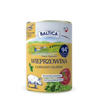 BALTICA Karma mokra wieprzowina z jabłkiem 400g