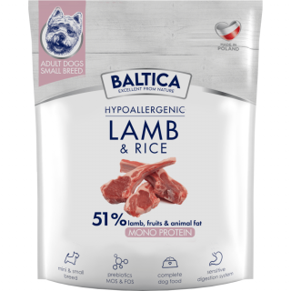 BALTICA Karma z jagnięciną i ryżem dla małych ras S 1kg