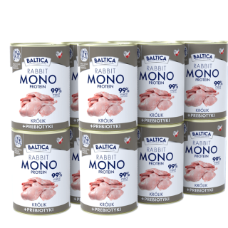 BALTICA Mono Królik z prebiotykami 12x400g