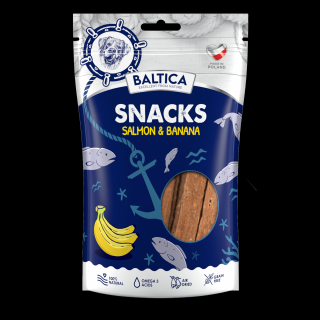 BALTICA Snacks przysmaki z łososia i bananów 80g