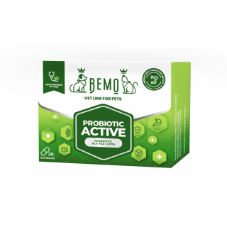 BEMO Probiotic Active 20 kapsułek probiotyk dla psa i kota