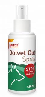 DOLFOS Dolvet Out Spray Dog stop owadom i kleszczom 150 ml spray dla psa