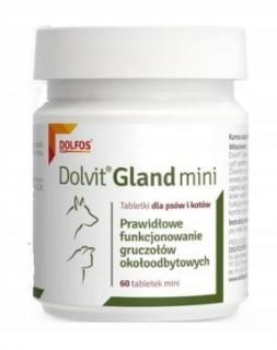 DOLFOS Dolvit Gland 60tabletek Mini dla psów i kotów