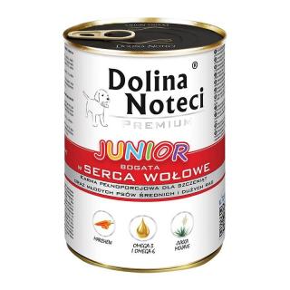 DOLINA NOTECI premium junior bogata w serca wołowe 400 g