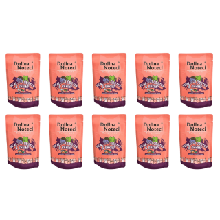 DOLINA NOTECI Superfood cielęcina z homarem i krewetkami 10x85g saszetka mokra karma dla kota