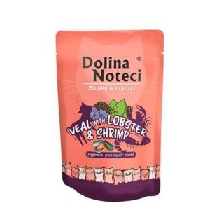 DOLINA NOTECI Superfood cielęcina z homarem i krewetkami 85g saszetka mokra karma dla kota