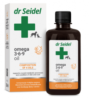 DR SEIDEL Omega 3-6-9 Oil 250ml Olej dla Psa i Kota Skóra Odporność