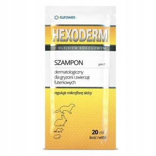 EUROWET Hexoderm saszetka 20ml dermatologiczny szampon dla gryzoni i zwierząt futerkowych